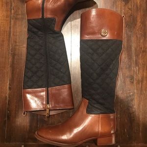 Tory Burch Rosalie Riding Quilted Boots